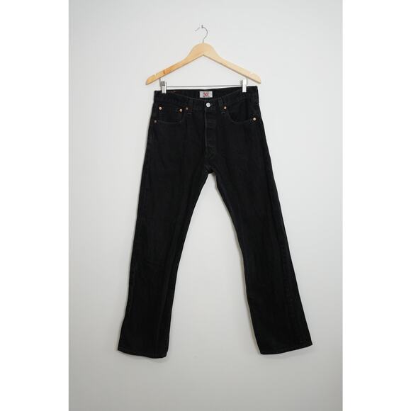 LEVI’S Original 501 Straight Leg Button Fly Black Jeans Size 33x32 - Picture 1 of 8